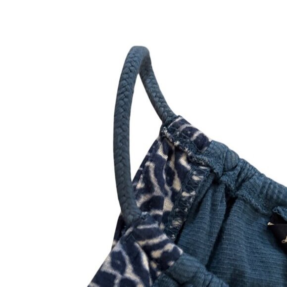 Lucky Brand Teal Blue Floral Embroidered Halter Neck Tank Top Women's M - Picture 8 of 10